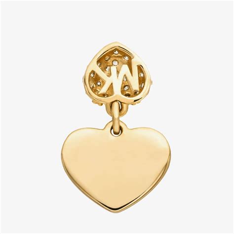 Michael Kors Kors Love 14ct Gold Plated Heart Bracelet 